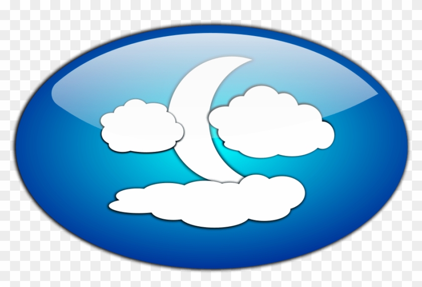 Clouds Moon And Night Clip Art - Png Download #264572