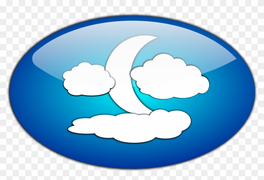 Clouds Moon And Night Clip Art - Png Download