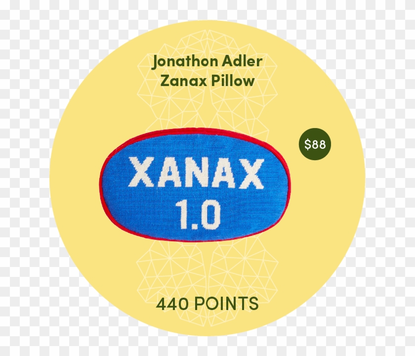 Jonathan Adler Xanax Pillow - Circle Clipart #264598