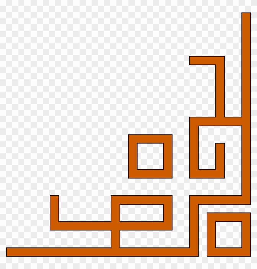 Line Clipart Straight Line - Bottom Right Corner Border - Png Download