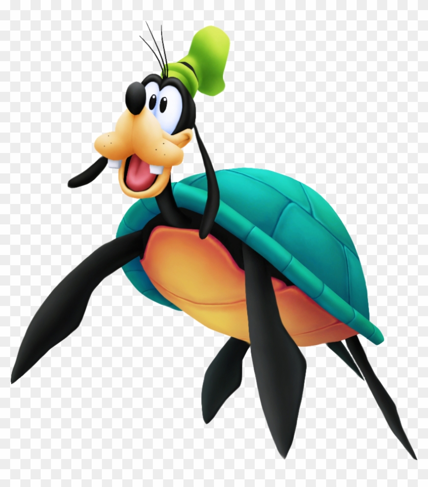 Sea Turtle Goofy - Goofy Little Mermaid Kingdom Hearts Clipart