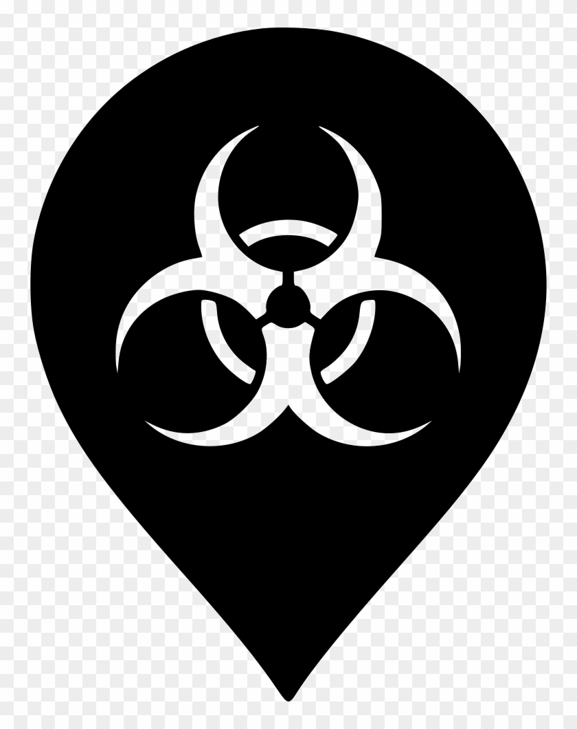 Png File Svg - Biological Hazard Symbol White Clipart