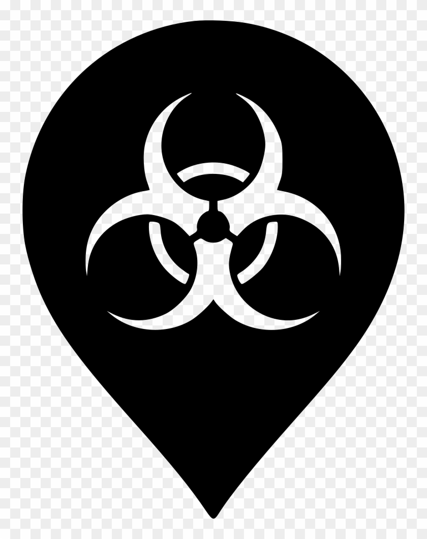 Png File Svg - Biological Hazard Symbol White Clipart #265909