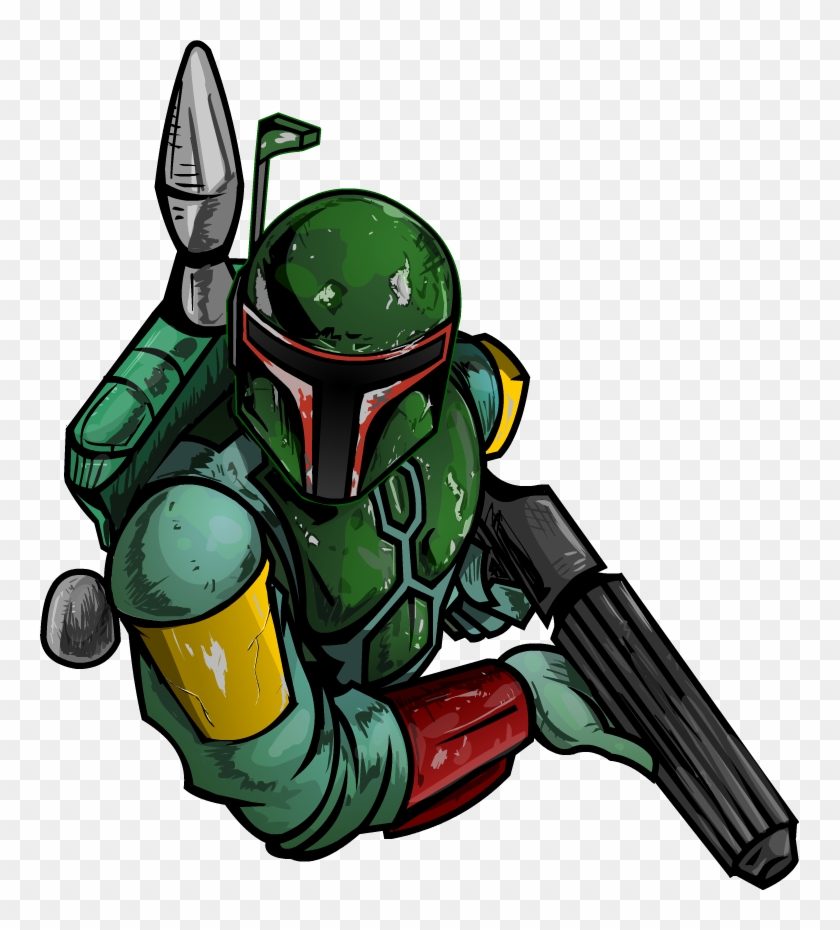 Mini Boba Fett - Illustration Clipart