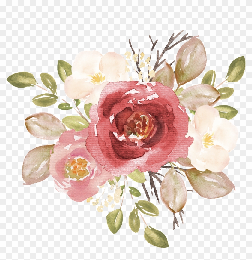 Watercolor Rose Png - Rosas Em Png Transparente Clipart