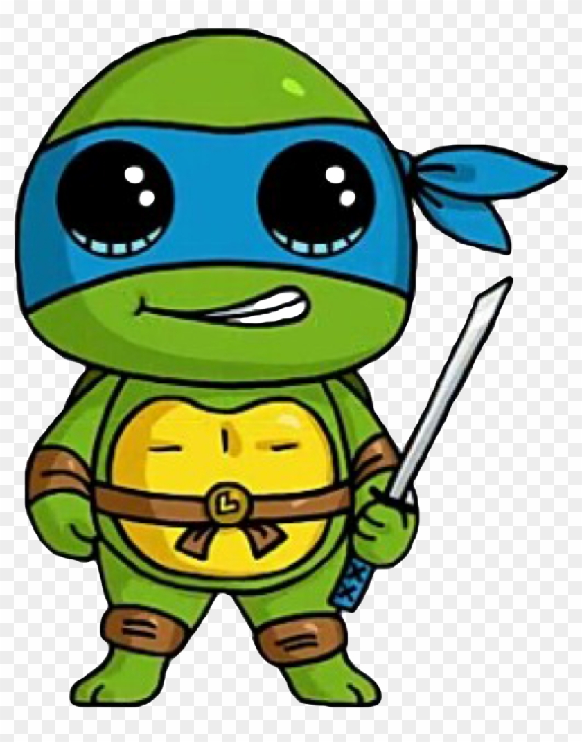 Ninja Turtles Clipart Kawaii - Cartoon Cute Kawaii Turtle - Png Download