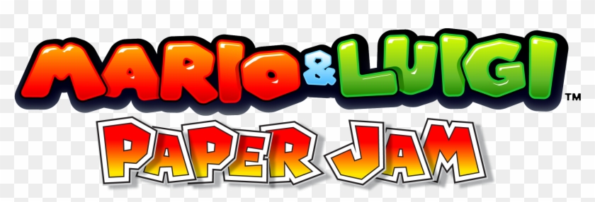 Mario & Luigi Meet Paper Mario, Joining Forces In Mario - Mario Y Luigi Paper Jam Logo Clipart