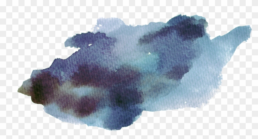 Dark Watercolor Background - Dark Blue Watercolor Png Clipart