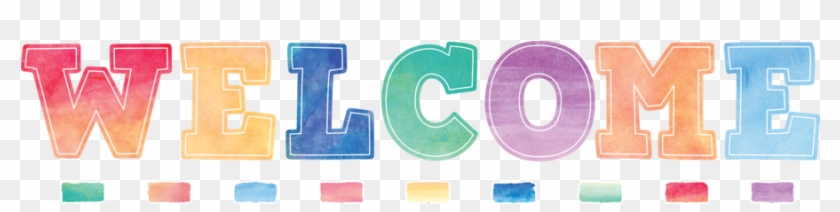 Tcr8190 Watercolor Welcome Bulletin Board Display Set - Illustration Clipart #268050