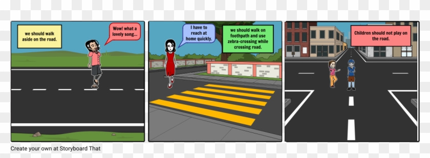 Traffic Rules - Zebra Crossing Clipart