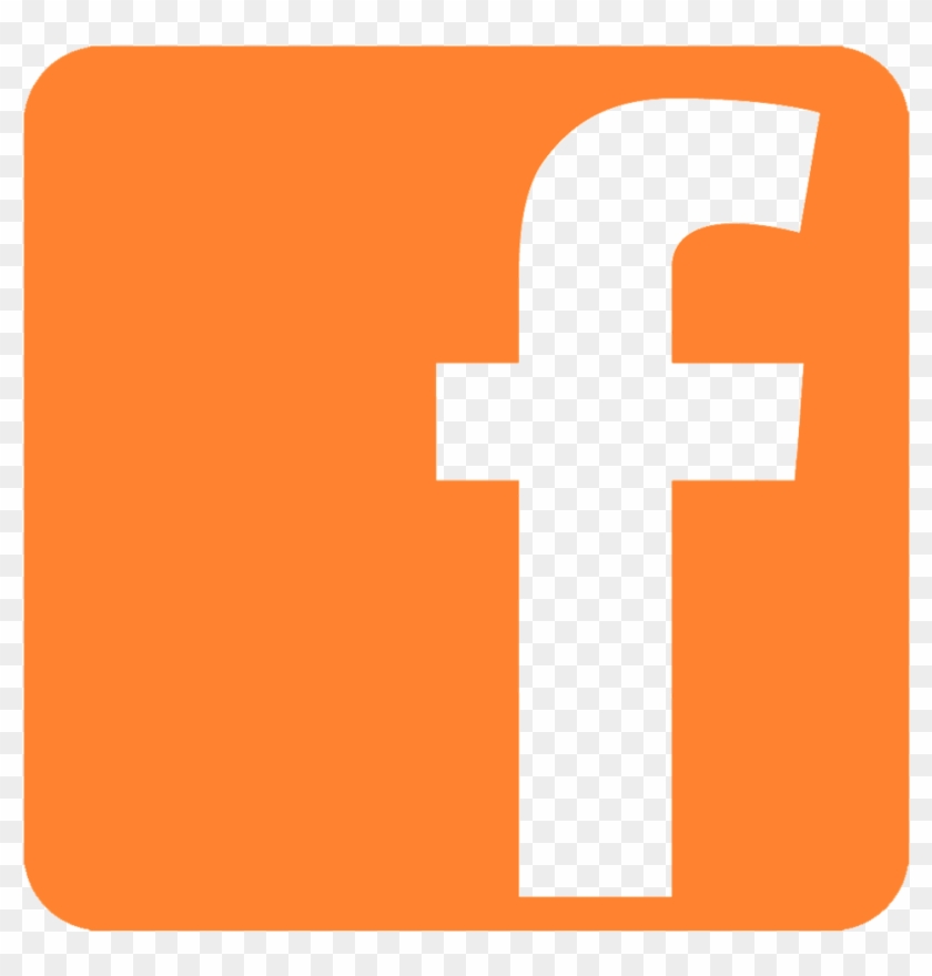 Orange Facebook Logo Related Keywords - Facebook Icon Orange Png Clipart #268600