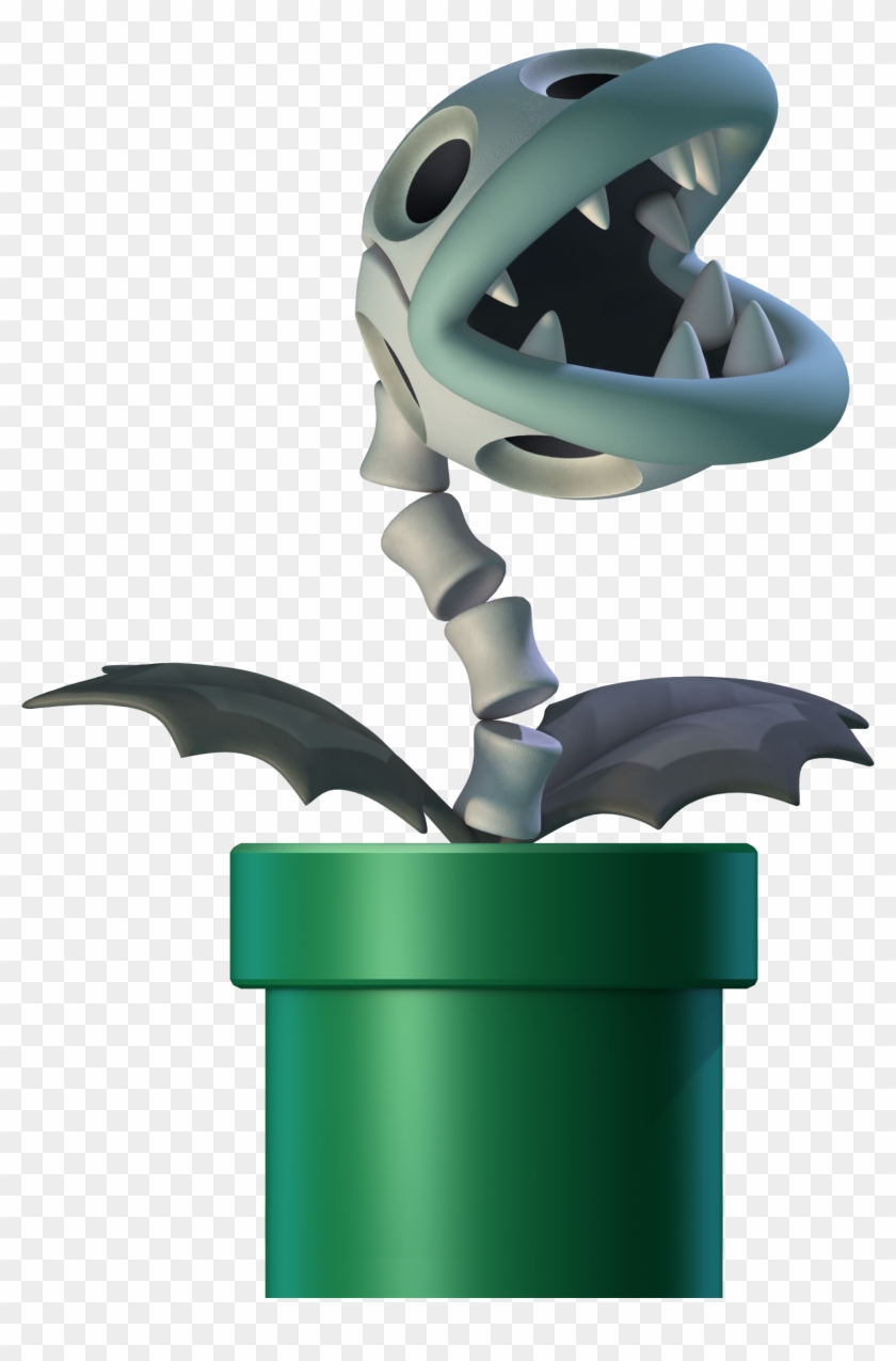 Its Appearance Is Unsettling At Best - Mario Bone Piranha Plant Clipart #268702