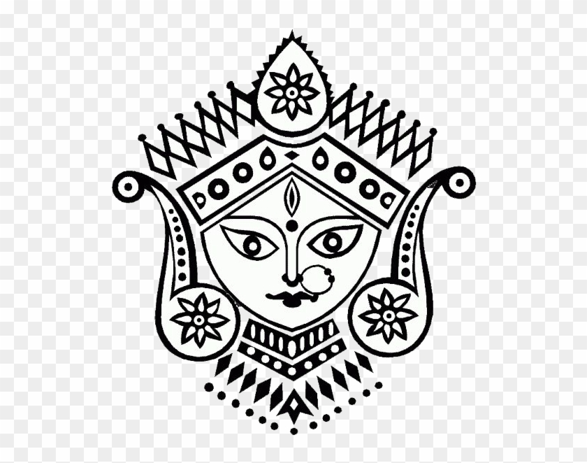 Durga Maa Face Drawing Clipart #269067