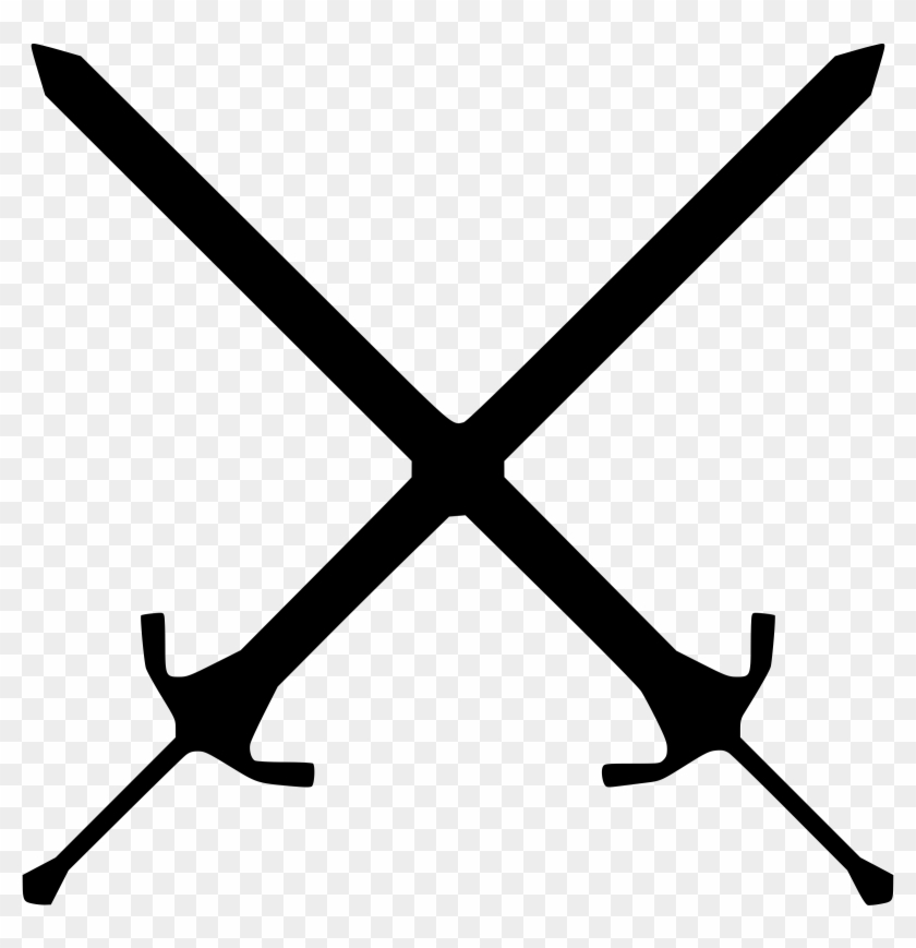 Banner Transparent Download Saber Clipart Crossed Sword - Clip Art Swords Crossed - Png Download