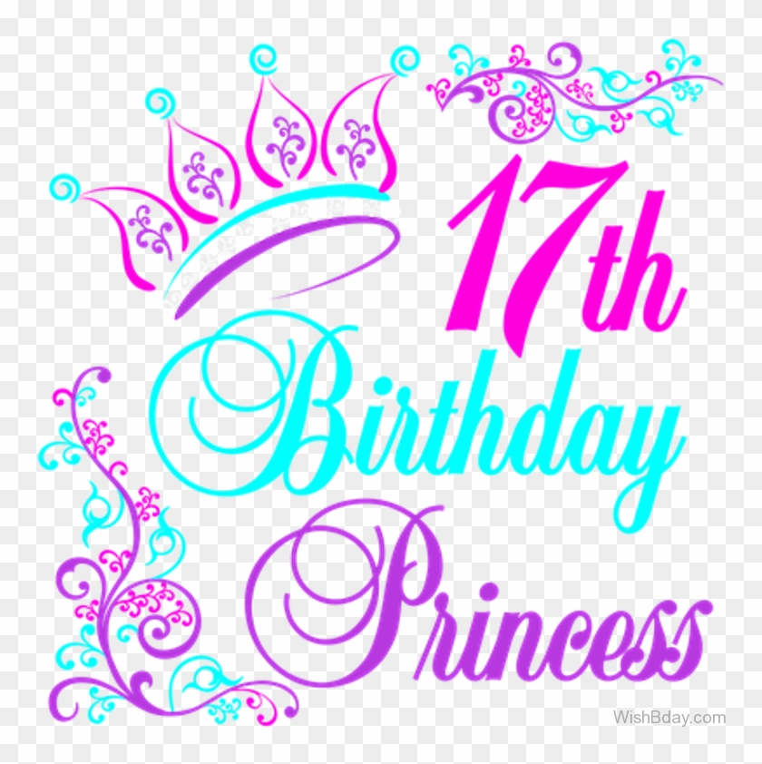 768 X 768 3 - Happy 17th Birthday Princess Clipart