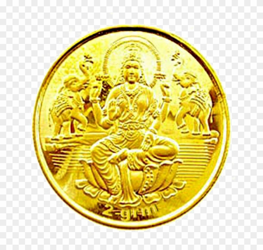 Lakshmi Gold Coin Png Background Image - 0.5 Gm Gold Coin Clipart
