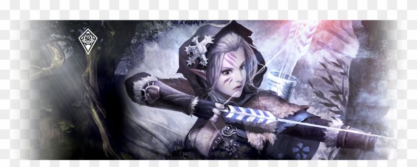 Elf Frost Archer , Png Download - Woman Warrior Clipart