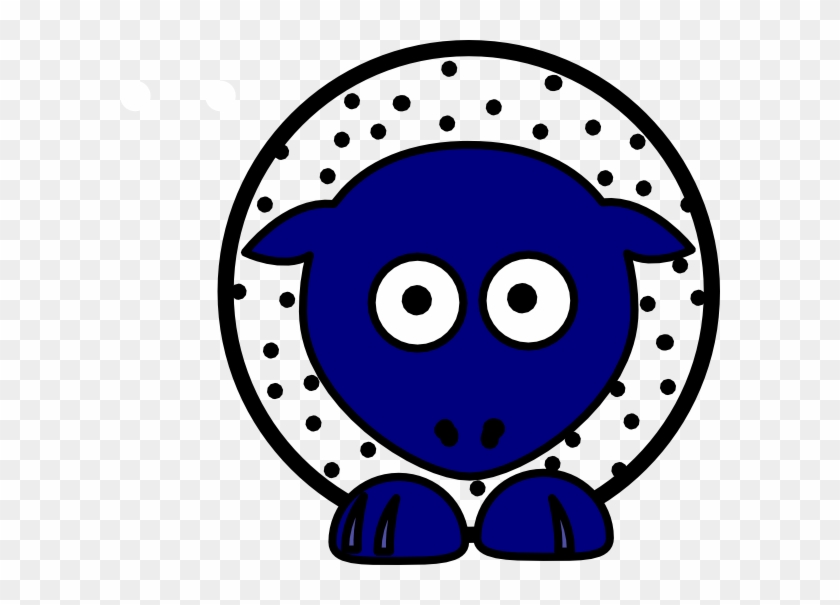 White With Black Polka-dots And Blue Feet Wider Body - Clip Art - Png Download