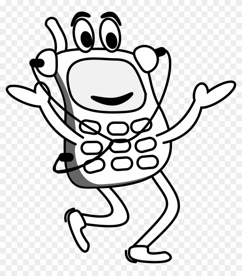 This Free Icons Png Design Of Mobile-phone - Cell Phones Black And White Clipart