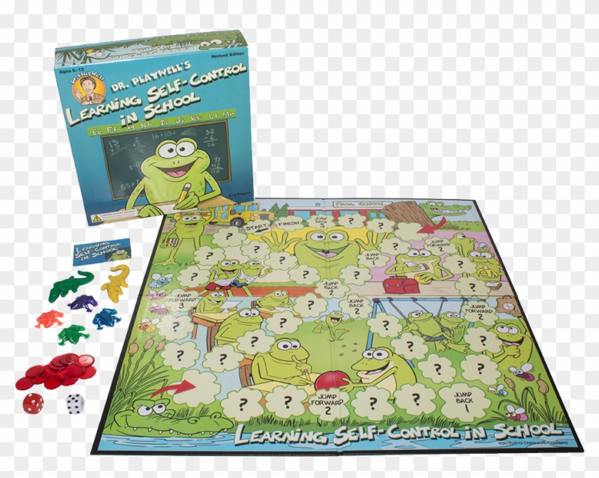 Learning Self Control In School Board Game - Cartoon Clipart #2600921