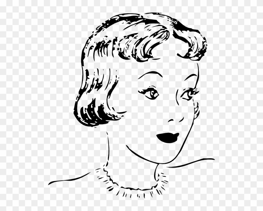 Short Hair Elvis Free - Short Hair Girl Clipart Black White - Png Download #2602442