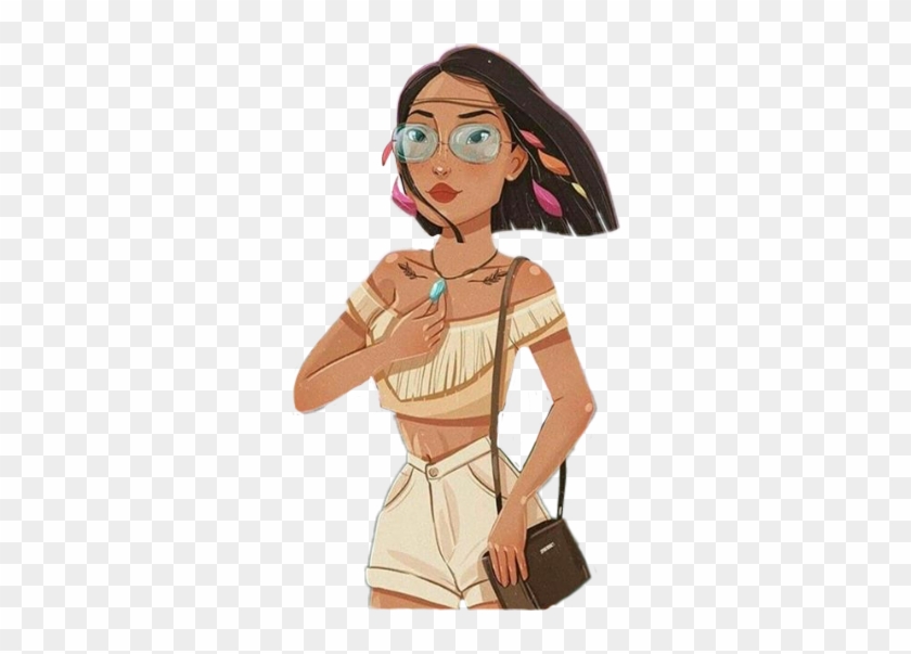 Pocahontas Sticker - Disney Princess Millennial Daria Clipart