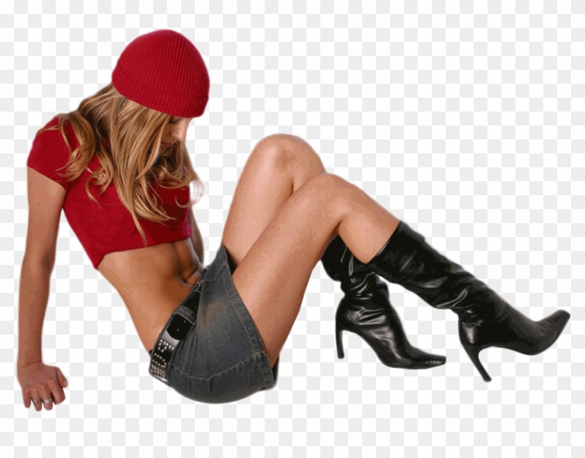 Girl Red Cap Sitting - Basic Pump Clipart #2603074