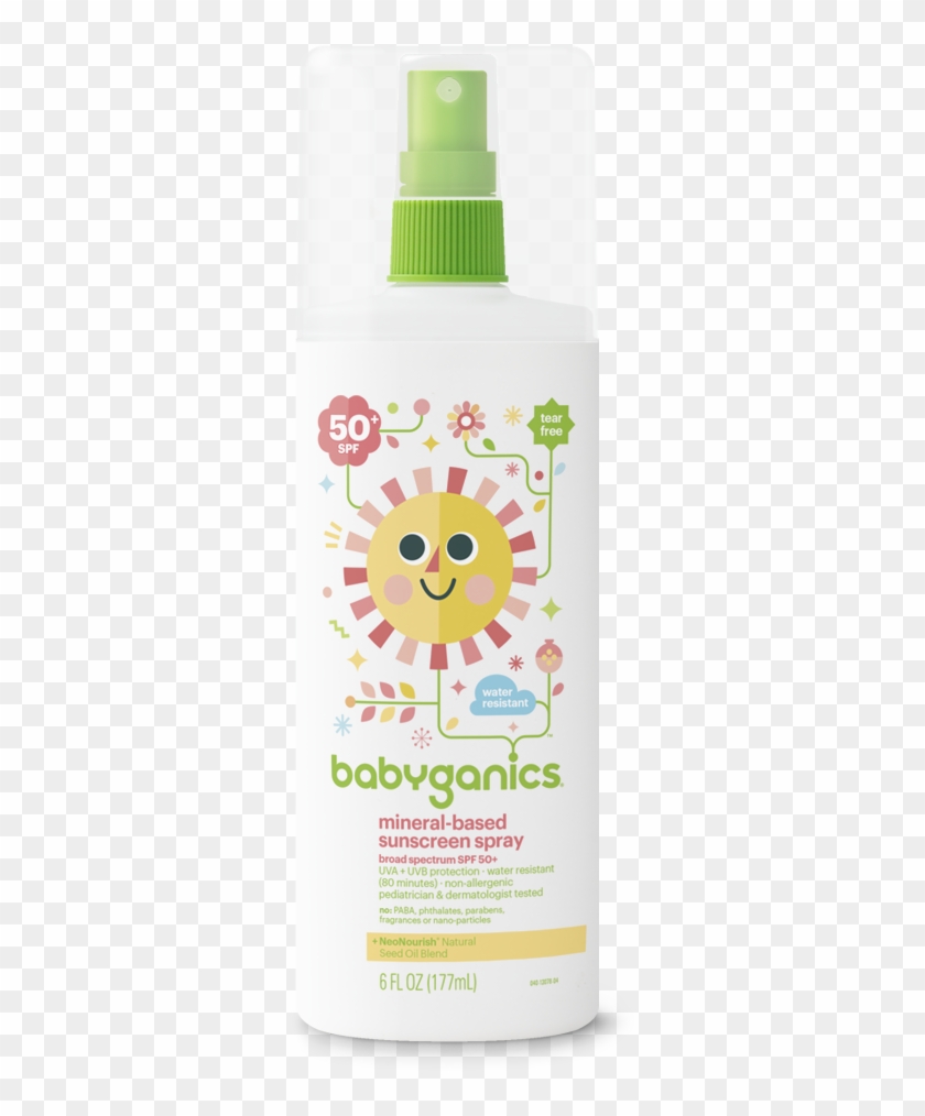 Babyganics Mineral-based Sunscreen Spray, 50 Spf, 6oz - Plastic Bottle Clipart #2604018