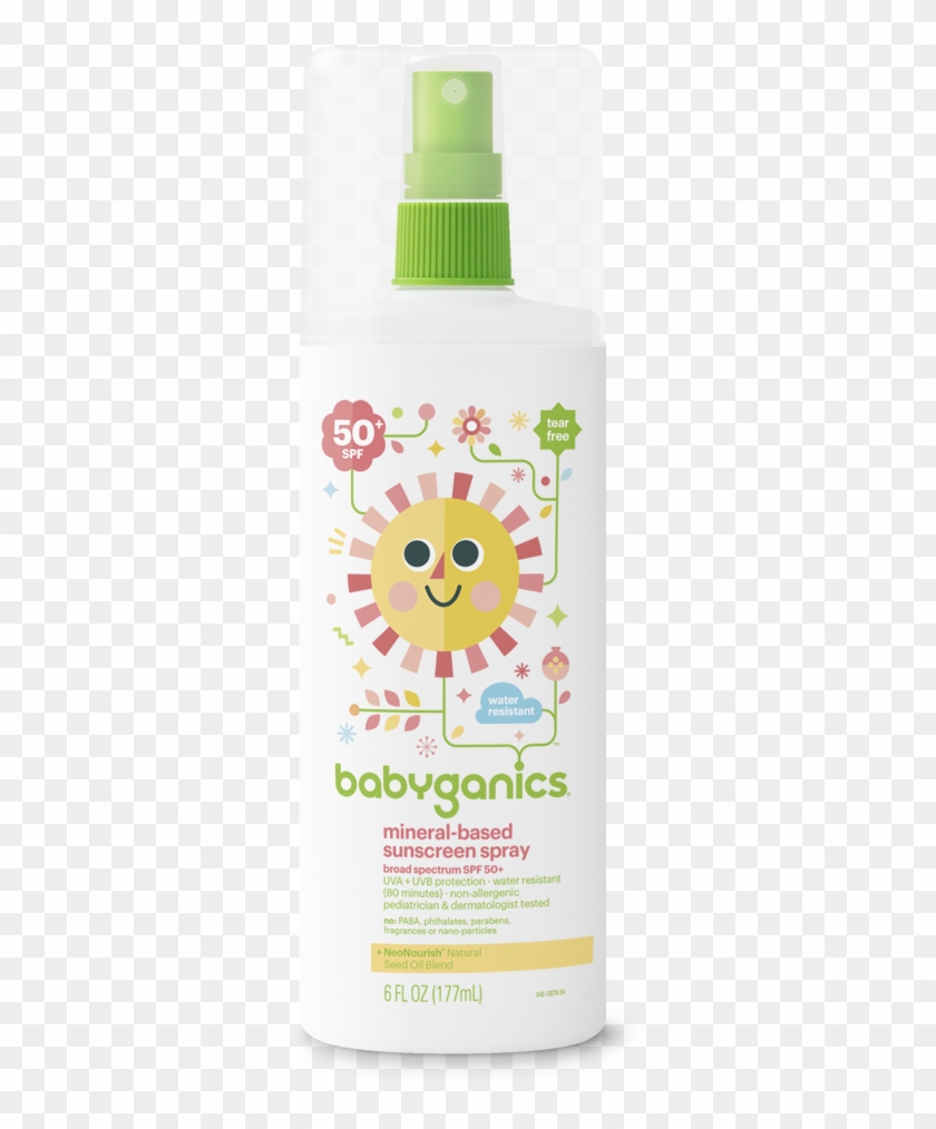 Babyganics Mineral-based Sunscreen Spray, 50 Spf, 6oz - Plastic Bottle Clipart