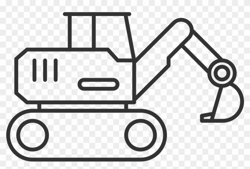 Excavator Png Images Free Download - Excavator Clipart Black And White Transparent Png #2604495
