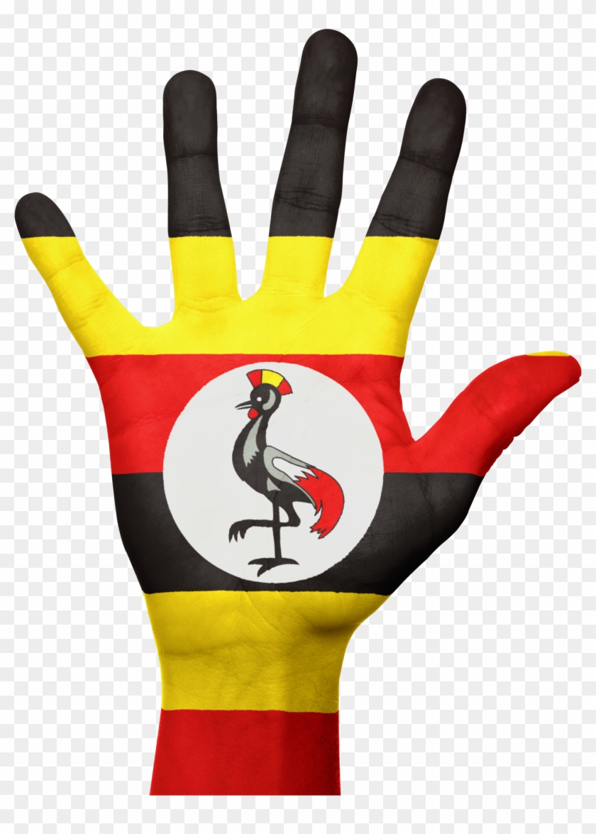 Uganda Hand Flag Patriotic 643761 - Happy Independence Day Uganda Clipart #2604676