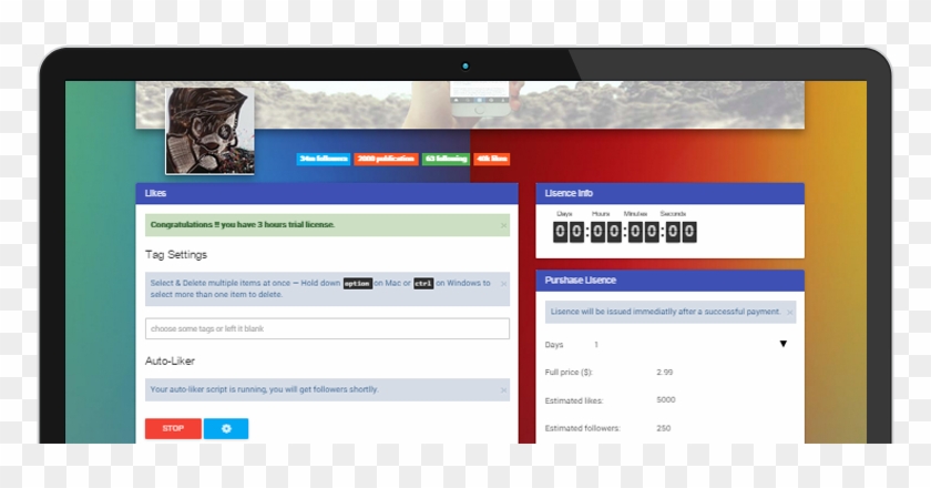 Get Fast & Real Instagram Likes And Followers With - Script Auto Follow Instagram Clipart