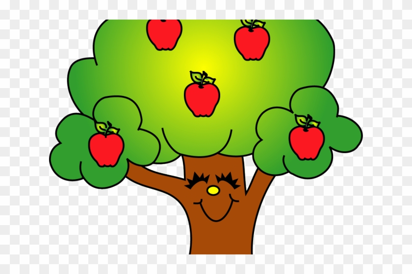 Apple Cute Tree Clipart - Png Download