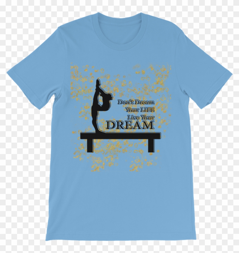 Gymnastics Live Your Dream Gold Flake Design ﻿premium - Black Cat Clipart