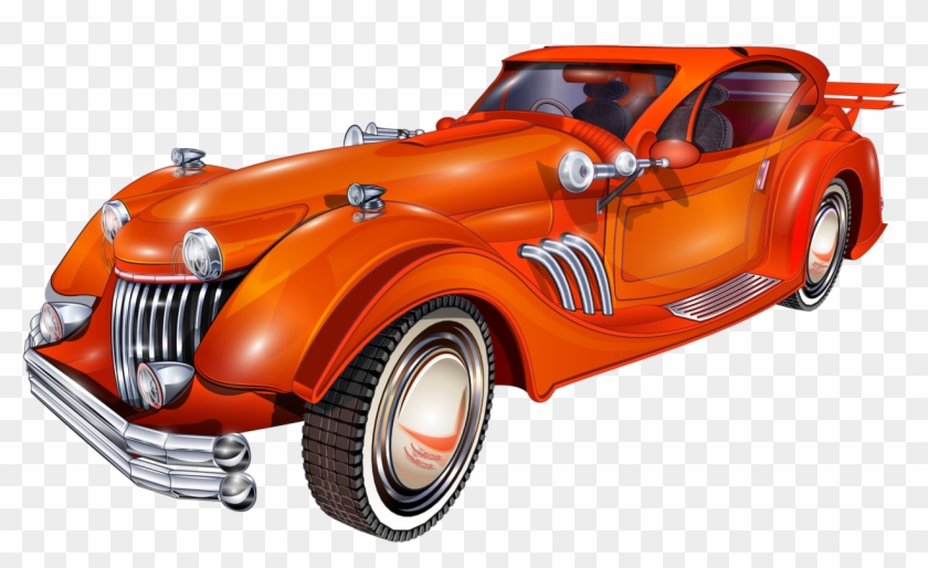 Cadillac Vector Muscle Car Front - Vector Graphics Clipart