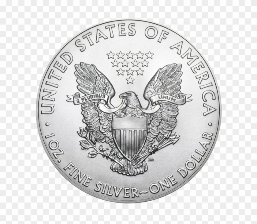 1 Oz American Eagle Silver Coin Front - 2018 1 Oz Silver American Eagle Bu Clipart #2605660