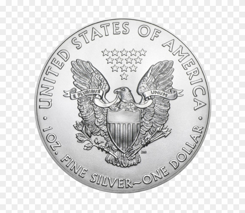 1 Oz American Eagle Silver Coin Front - 2018 1 Oz Silver American Eagle Bu Clipart