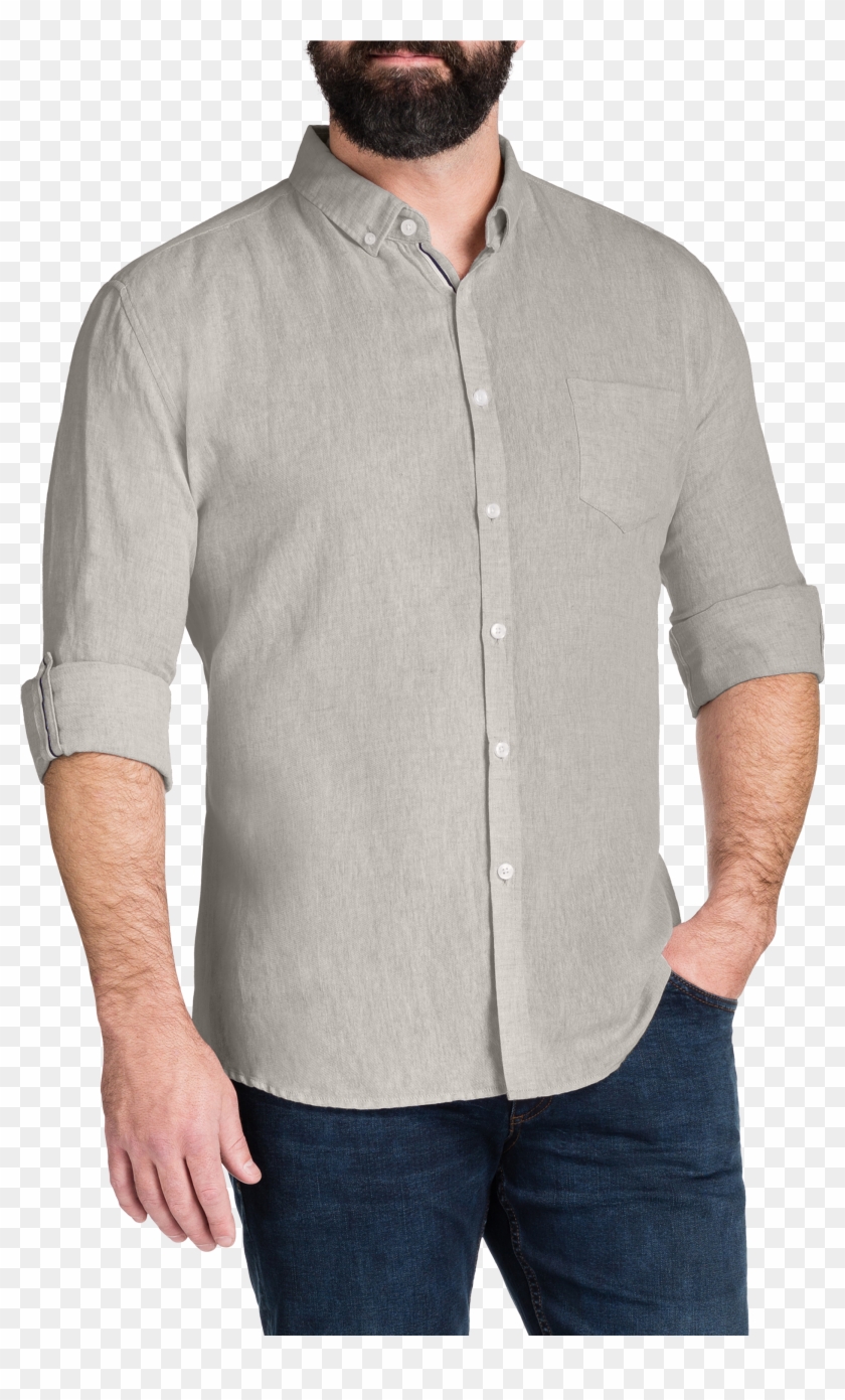 Stone Memphis Marle Linen Shirt - Man Clipart #2606072