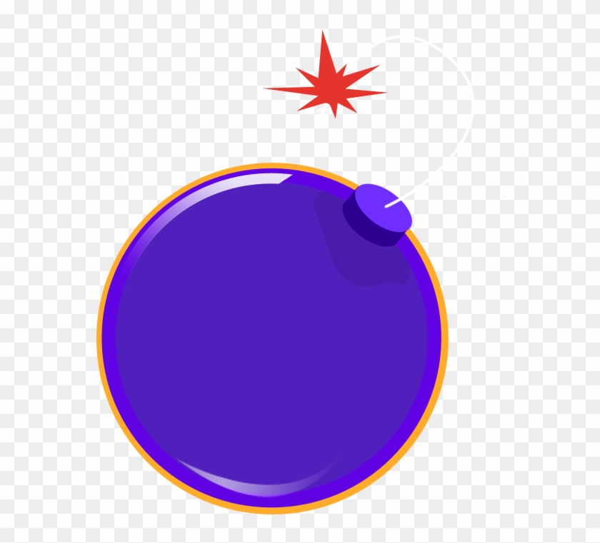 Png Free Bomb Land Mine Gratis Purple Flat Transprent - Circle Clipart #2606244