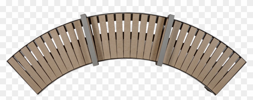Skyline Curved Park Bench - Bench Top View Png Clipart