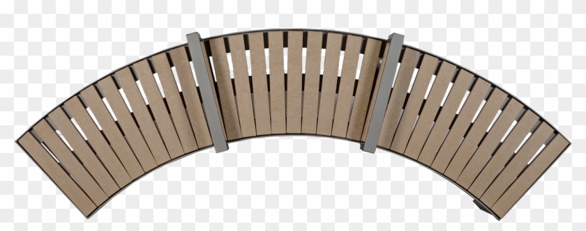 Skyline Curved Park Bench - Bench Top View Png Clipart #2606361