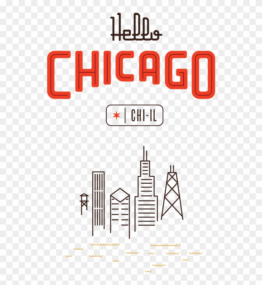 Map Of Chicago Designed For Herb Lester By Mike Mcquade - Chicago Clipart