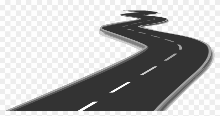 Black And White Stock Asphalt Transprent Png Free Download - Curve Road Clipart #2607658