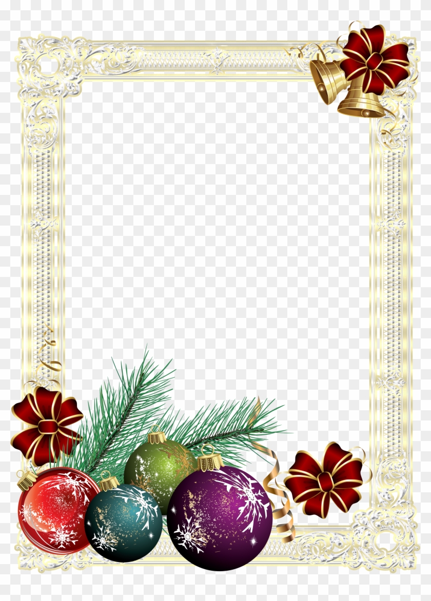 Christmas Border, Christmas Frames, Christmas And New - Gold Christmas Frame Png Clipart #2608742
