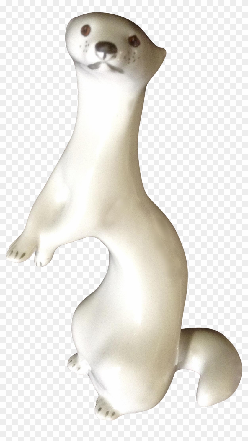 Ferret Weasel Figurine Lomonosov Imperial Porcelain - Stoat Clipart