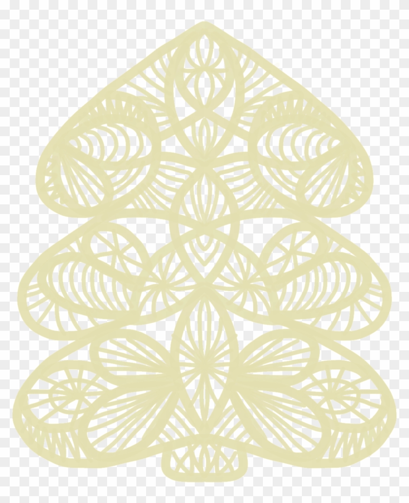 Christmas Tree Lace Openwork - Christmas Day Clipart