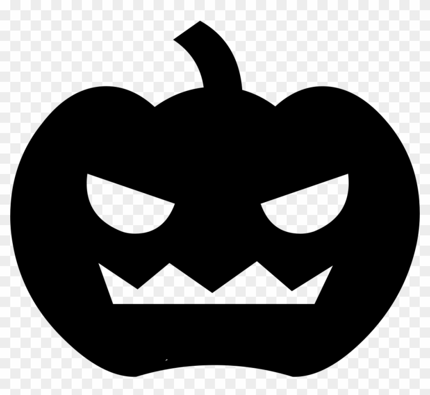 Scary Pumpkin Svg Png Icon Free Download - Pumpkin Halloween Black And White Clipart