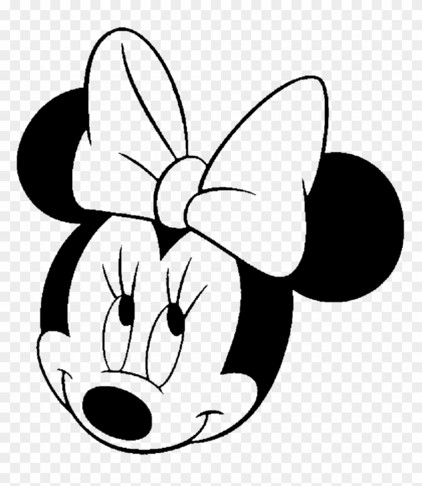 Excelent Mickey Minnie Mouse Coloring Pages For Kids - Minnie Mouse Face Coloring Pages Clipart #2609473