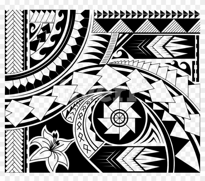 Polynesian Tribal Tattoos Pictures And Cliparts Download - Samoan Design Transparent - Png Download