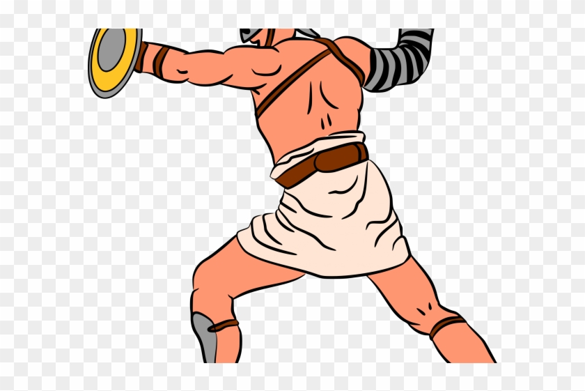 Cartoon Ancient Roman Gladiators Clipart #2610153